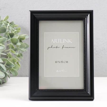 Photo frame Plastic "Gala" 10x15 cm, black (plastic screen)