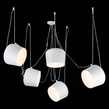 Suspended EVOLUCE lamp. Sle120653-05. TRIESTE. 5x40 watts, e27, 200x cm, white color-1