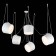Suspended EVOLUCE lamp. Sle120653-05. TRIESTE. 5x40 watts, e27, 200x cm, white color