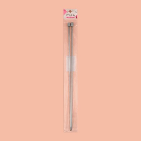 Knitting needles, straight lines, d = 3.5 mm, 35 cm, 2 pcs-4