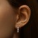 Серьги-кольца XUPING блеск ночи, цвет белый в золоте, d=1.6 см