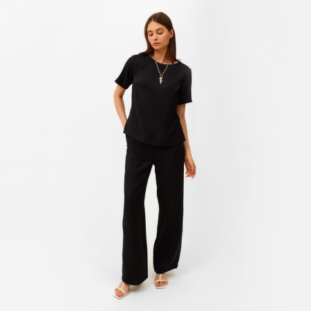 Women's costume (T -shirt, trousers) minku: enjoy color black, size 46
