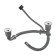 Kitchen sink Gerhans K37843-S, Slear, double, 780x430x220 mm, with siphon, S = 3.0 and 0.8 mm, glossy