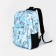 Young backpack from textiles on lightning, 3 pockets, blue color