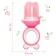 Nibbler for feeding "Bear", with silicone mesh, pink color