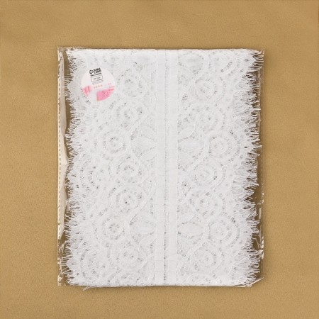 Lace cilia, 145 mm × 3 ± 0.5 m, white color-3