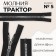 Lightning "Tractor", No. 5, connective, decorative link "Square", castle machine, 50 cm, black/silver color