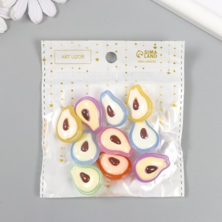 Busina for creativity Plastic "Avocado" MIX 2x2.5x1.4 cm-3