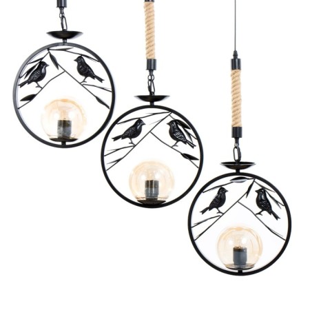 Lamp Bayerlux "Birds" 3he27 40W Black 73x14x55cm-5