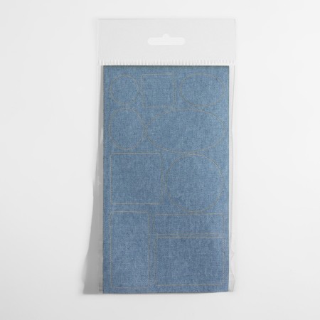 A set of jeans, adhesive, sheet 10 × 18 cm, 10 pcs, the color is light jeans-5