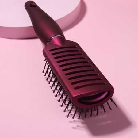 The comb is massage, ventilated, rubberized pen, 4.3 × 23.2 cm, purple color-4