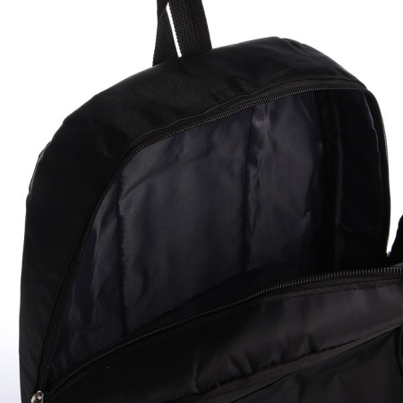 School backpack from textiles with a zipper, 4 pockets, black color-5