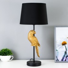 Parrot table lamp E27 40W black and gold 23.5x23.5x50 cm Risalux