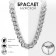 Bracelet "Gladiator" wide weaving, color silver, 18 cm