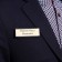 Badge horizontal, external 77 x 27 mm, internal 75 x 25 mm, on magnet