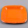 A plate disposable paper square, orange, square, 16.5x16.5 cm
