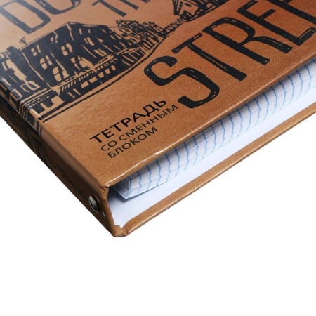 Notebook on rings, 160 sheets in the cage "down the street. London", solid cover, glossy lamination, shift block 60 g/m2-2
