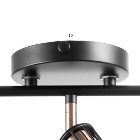 Lamp "Boston" 3x60W E14 black/copper-8