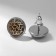 Cuts "Leopard", d = 10mm, brown color in silver