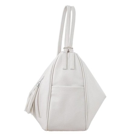 Bag bag claim. Kozh, lightning department, gray color 27x15.5x33cm-1