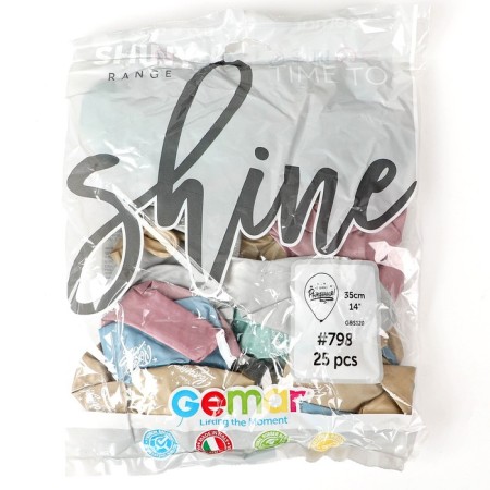 Shar Latex 14 "Happy Birthday" Chrome, set 25 pcs.-2