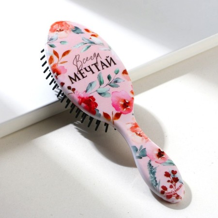 Oval massage comb “always dream” 17 x 5.5 cm