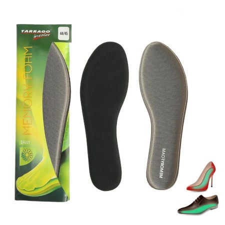 Insoles for shoes with memory effect, two-layer, 42-43p-r, pair, gray color, Memory Foam