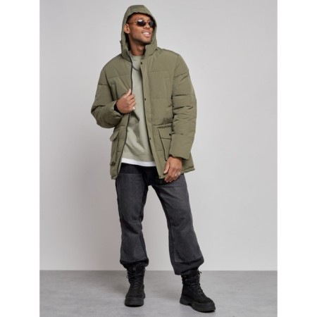 Extensive male winter park, size 58, green color-10