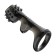 Nozzle on the penis of the oksa, massage, embossed, with antennae, silicone, black