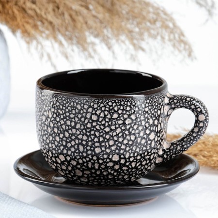 Tea couple "Tea" 0.5l / 12x7.5cm + saucer 15cm, marble