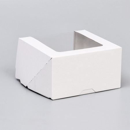 Confectionery packaging with a window, white, 18 x 18 x 10 cm-1