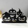 Summary Metal for 5 candles "Halloween. Pumpkin" Black 12.5x29.5x6 cm