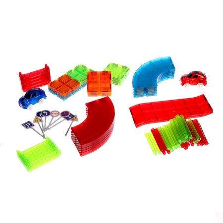 Magnetic designer "Magic track", the machine drives from batteries, 72 parts-3