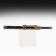 Souvenir sword, straight with blade threads, scabbard desert, 3 inserts metal, 40cm
