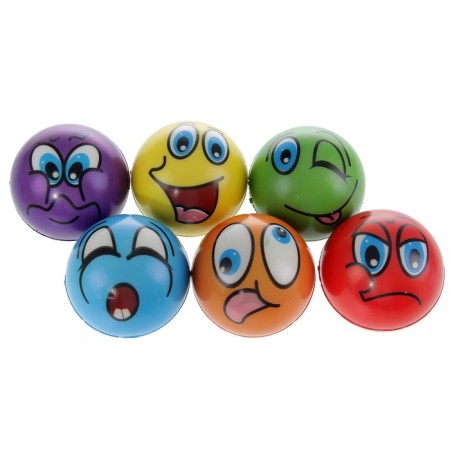 The ball "Funny faces", soft, 6.3 cm, MIX color-1