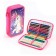 Penal 2 sections, with filling, 23 subjects, 125x205x40 mm, Minnie Mouse and unicorn