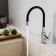 Santek and Tesio kitchen mixer, flexible surge, chrome