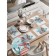 A set of napkins for setting the table “Bunny with a gift”, rectangular, rounded edges, size 30x46 cm, 4 pcs