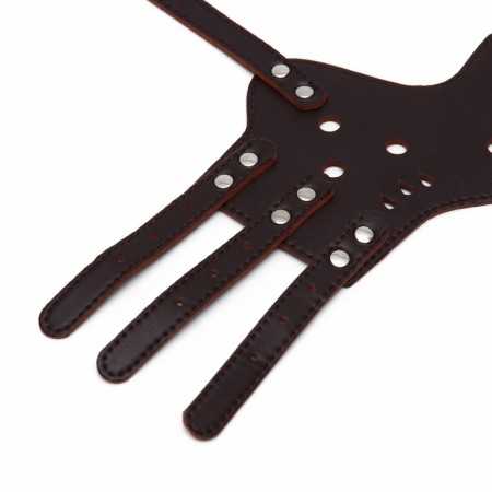 Muzzle of pressed leather adjustable, No. 5, DN 9.3 cm, ohm 32-40 cm, brown-8