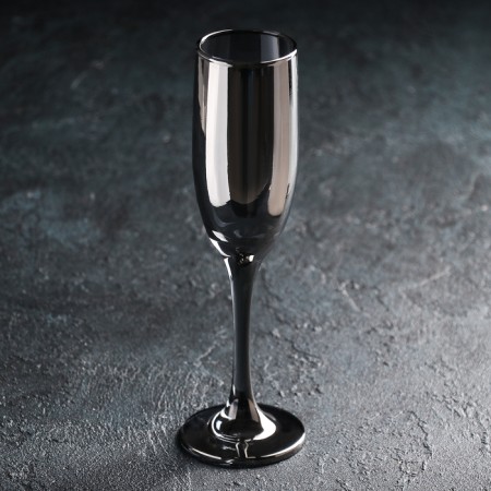 Glass glass for champagne "Chanti", 170 ml, color gray color