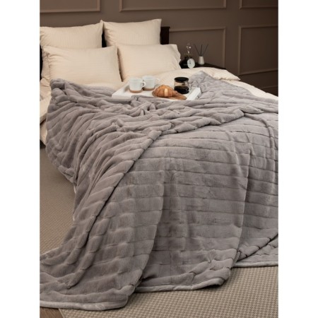 Texrepublic blanket, size 200x220 cm, gray color-7