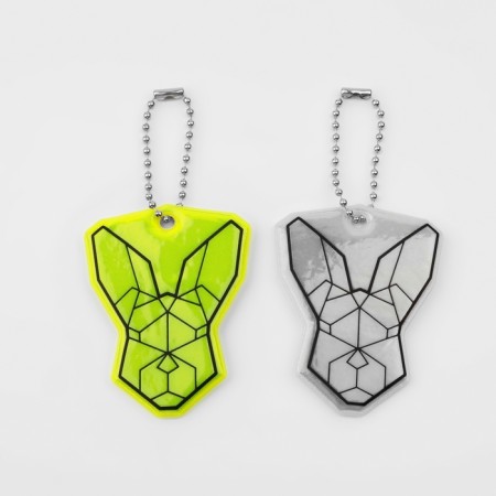 The reflective element "Rabbit", bilateral, 4.7 × 6 cm, color mix-4