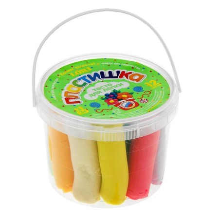 Set of sculpting dough No. 3, 12 colors + mold-1