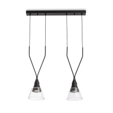 Suspension lamp Maytoni P063PL-02B, GU10, 2x40 W, 600X147X1497 mm, black