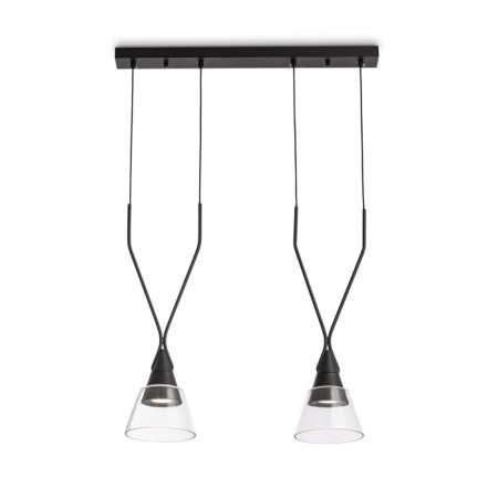 Suspension lamp Maytoni P063PL-02B, GU10, 2x40 W, 600X147X1497 mm, black