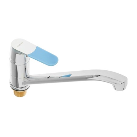 Accoona A4119 kitchen mixer with a set of colored linings on a handle, brass, chrome