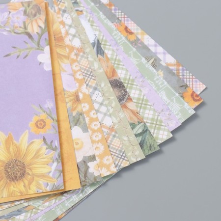 A set of scrapbooking paper 12 sheets 12 designs "Beauty Spring" 160 grams 15.2x15.2 cm-2