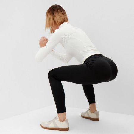 Female leggings Minaku: Sportly color black, size 44-6