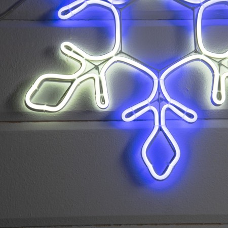 Neon figure "Snowflake", 37 cm, 288 LED, 12 V, 8 modes, glow of blue/white-2