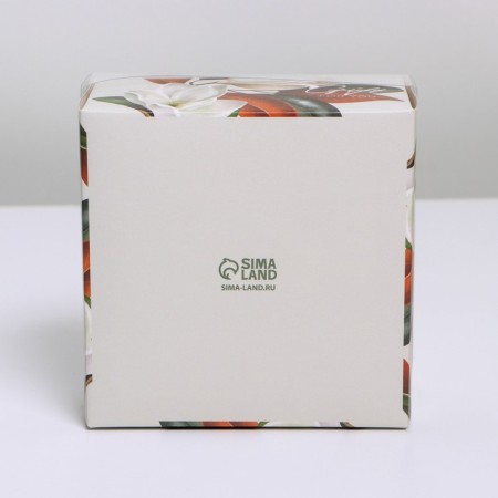 Box for confectionery products with PVC Lid "Flowers", 11.5 x 11.5 x 6 cm-3